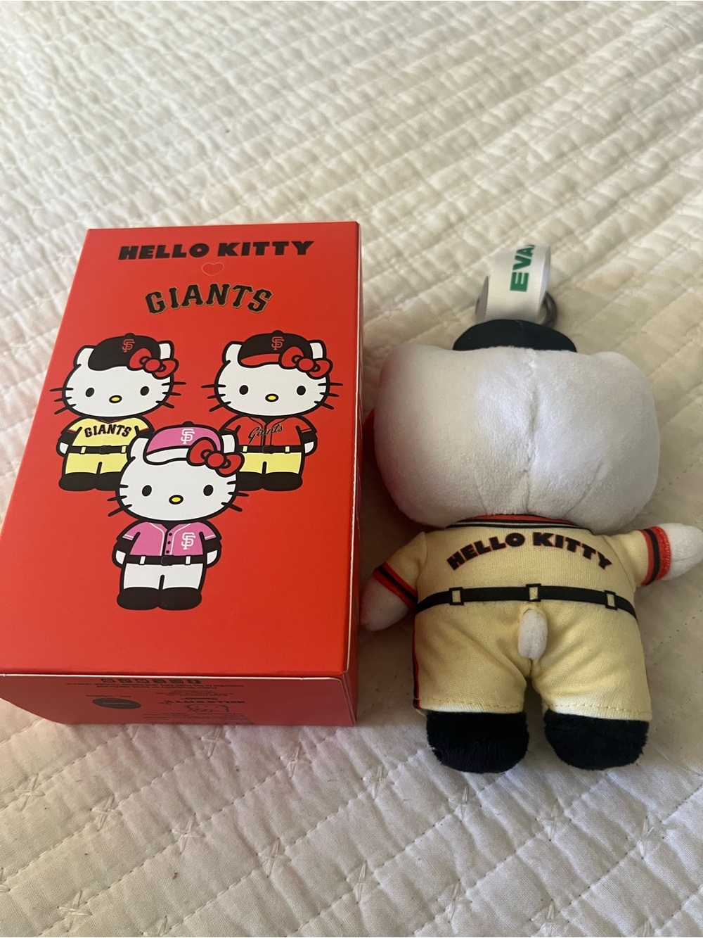 Hello Kitty RARE Pink & White Limited-Edition Plush Keychain with Red Bow - Picture 8 of 10